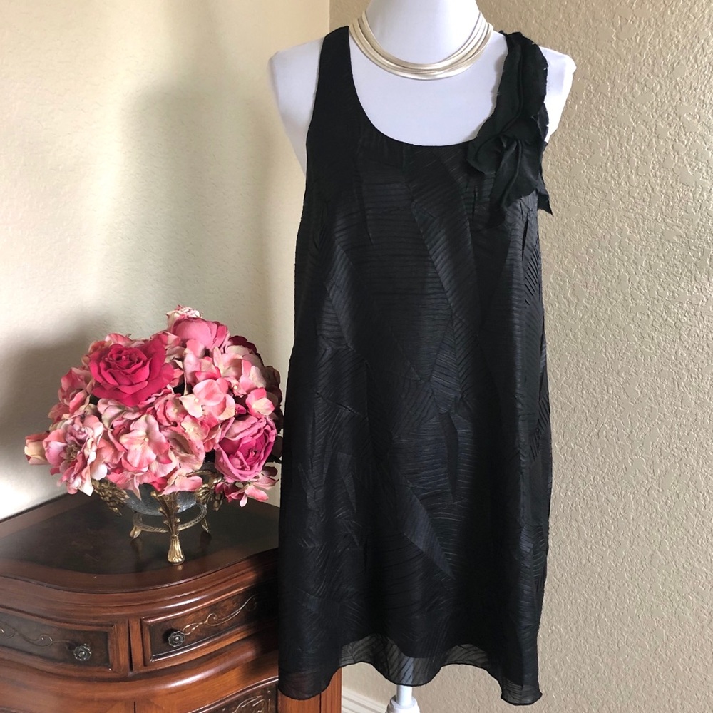 BCBGeneration Sheer Overlay Shift Dress